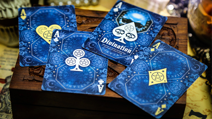 Naipes de adivinación (azul) de Midnight Cards