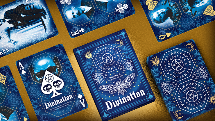 Naipes de adivinación (azul) de Midnight Cards