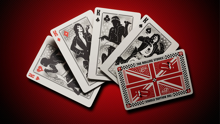 Los Rolling Stones jugando a las cartas