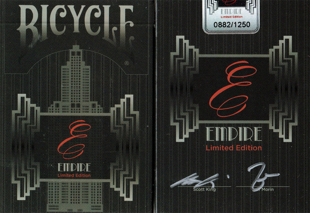 Bicycle Empire Limited Edition Playing Cards Numbered seal with signature