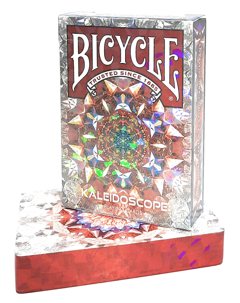 Bicycle Kaleidoscope Red (Gilded Red) Playing Cards