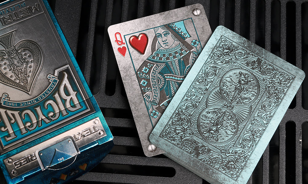 Bicycle Metal Rider Back (Blue) Playing Cards (Rare)