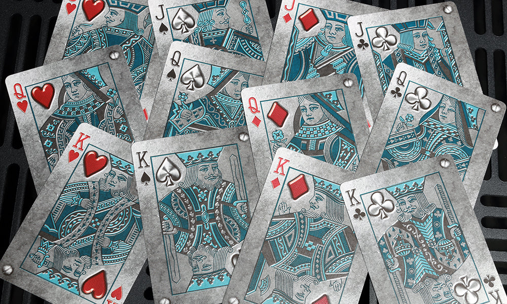 Bicycle Metal Rider Back (Blue) Playing Cards (Rare)