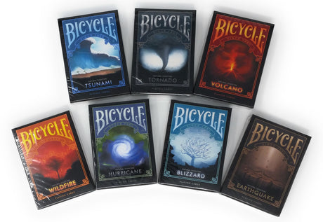 Juego de 7 mazos para desastres naturales en bicicleta