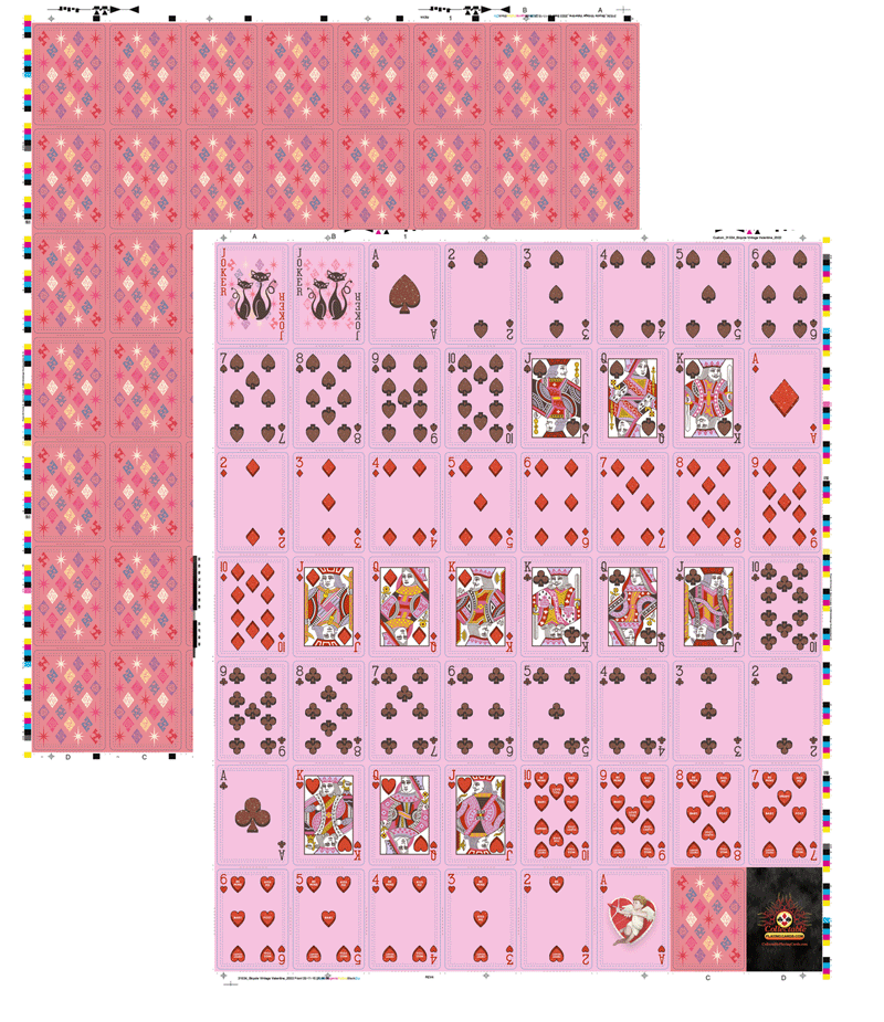 Un-Cut Sheet Bicycle Vintage Valentine