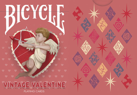 Naipes de San Valentín vintage de bicicleta