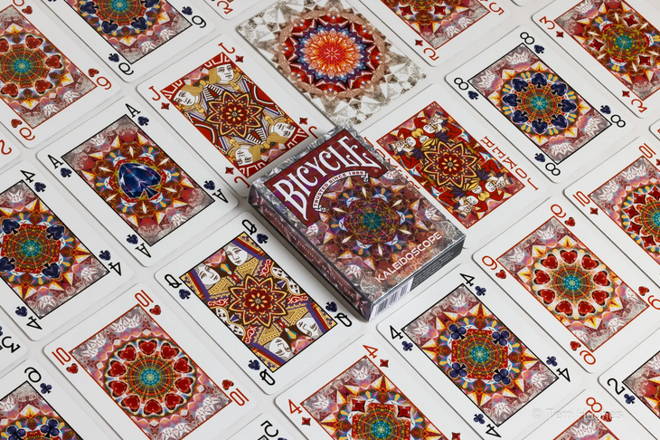 Bicycle Kaleidoscope Red Playing Cards