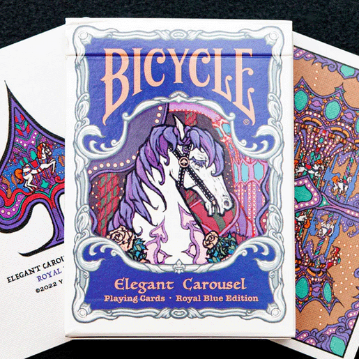 Bicycle Elegant Carousel Royal Blue Playing Cards