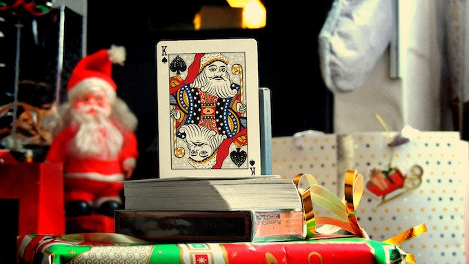 Bicycle Snowman (Green) Playing Cards - Christmas