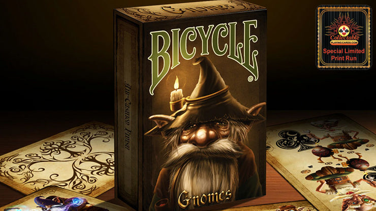 Naipes Bicycle Gnomes (tirada especial limitada) de Collectable Playing Cards