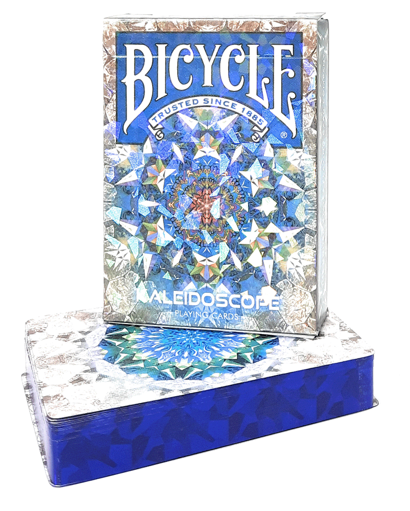 Naipes Caleidoscopio de Bicicleta Azul (Azul Dorado)