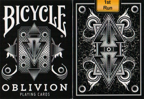 Baraja Bicycle Oblivion con errores de impresión de 1st Run (blanca) de Collectable Playing Cards