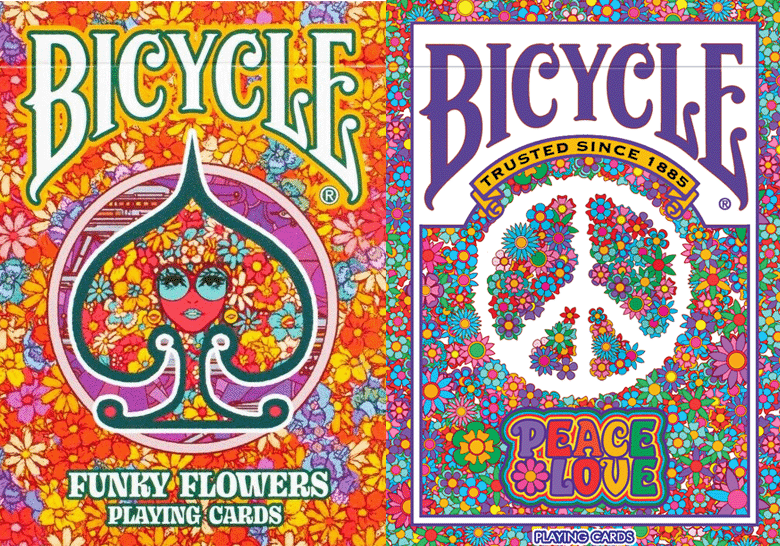 Naipes Flores Funky con Paz y Amor