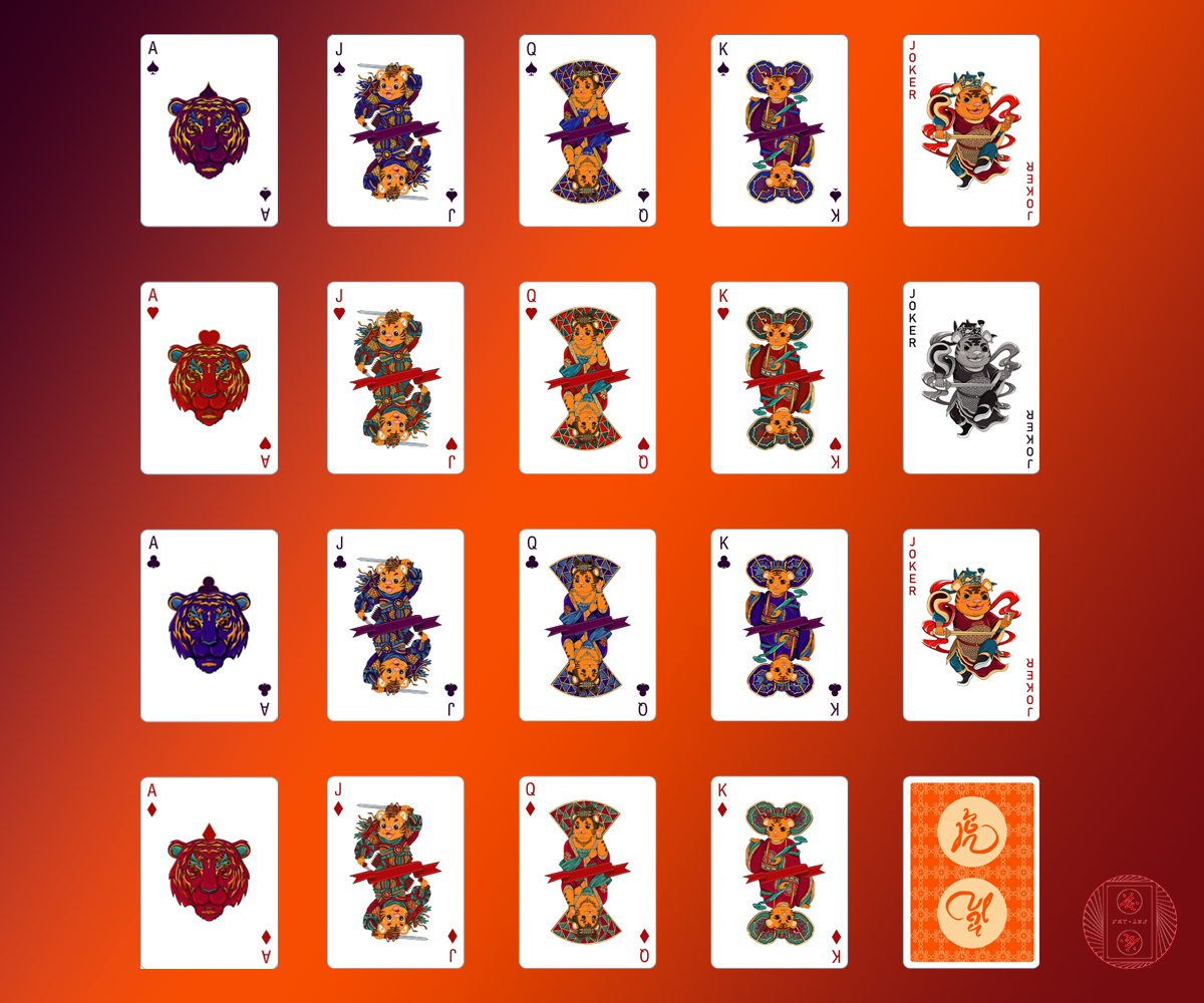Naipes Bicicleta Año Chino del Tigre