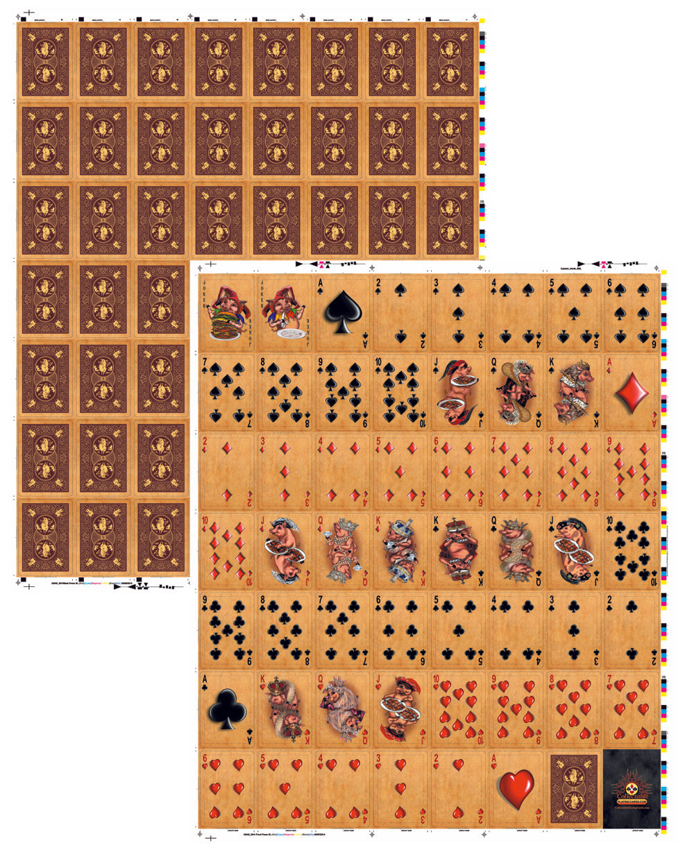 Un-Cut Sheet Bicycle Bacon Lovers