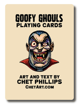 Goofy Ghouls- Halloween Monster Portraits Playing Cards