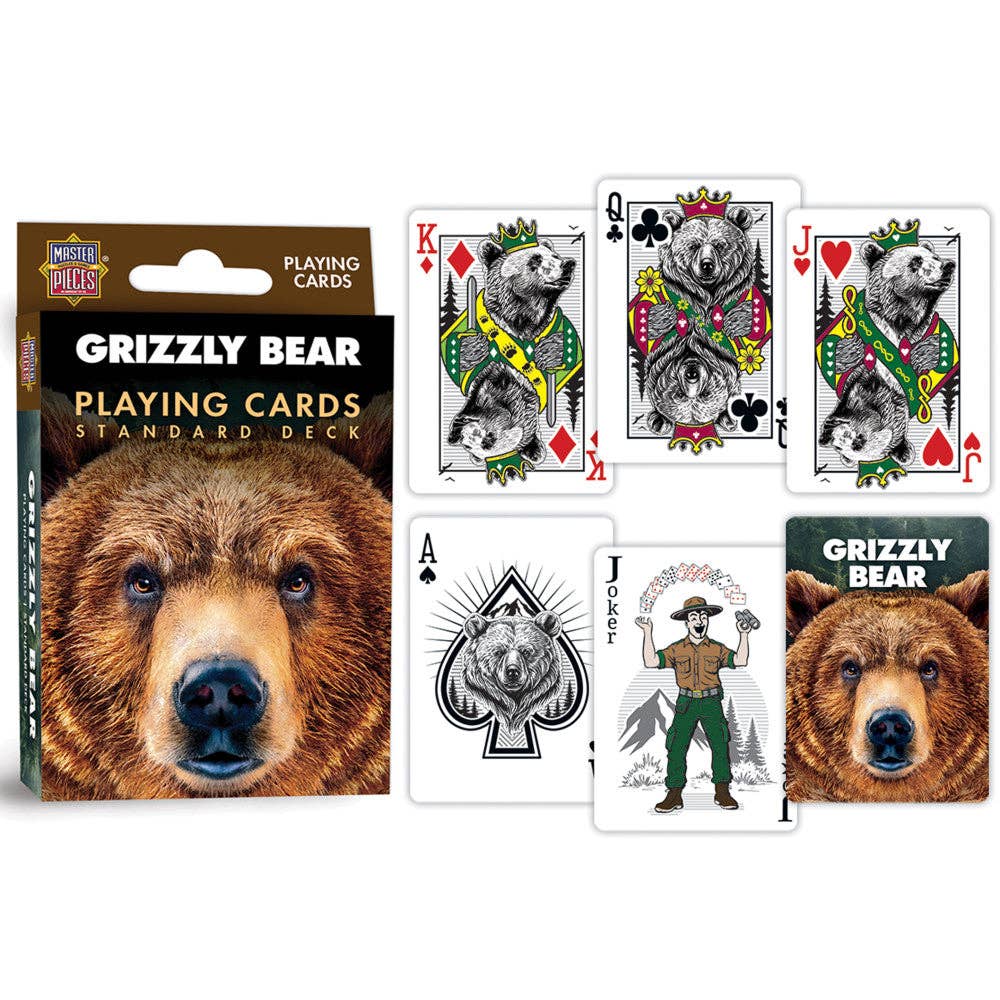 Grizzly Bear Playing Cards - 54 Card Deck – Collectible Playing Cards