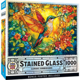 Stained Glass - Glorious Hummingbird 1000 Piece Jigsaw Puzzle