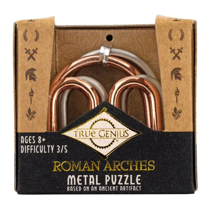 True Genius Roman Arches Metal Tangle Puzzle