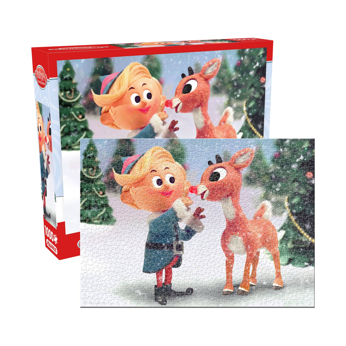 Rudolph 1000 Piece Glitter Snow Jigsaw Puzzle