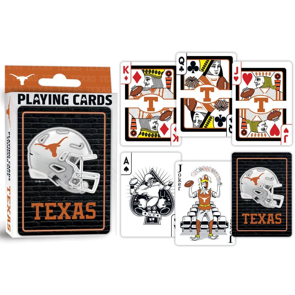 Texas Longhorns Neon-Styled Playing Cards - 54 Card Deck