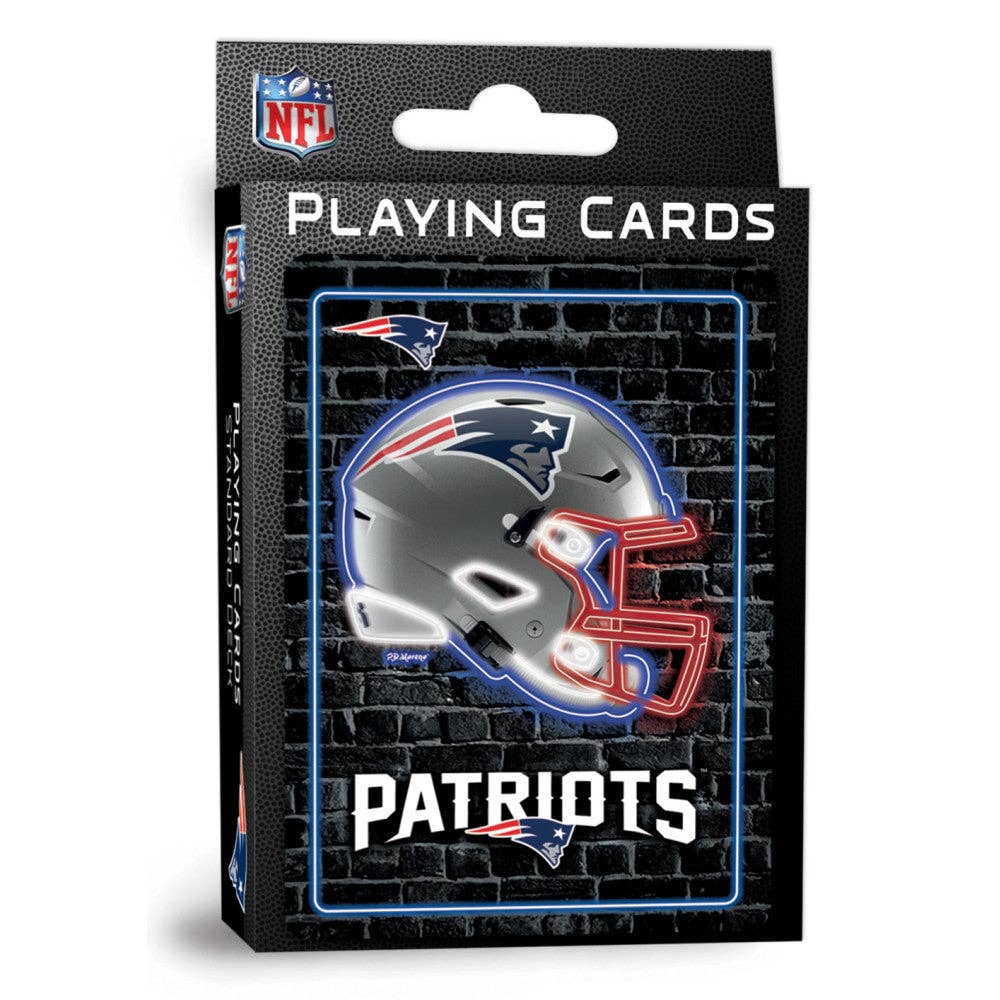 New England Patriots Neon-Styled Playing Cards - 54 Card Deck