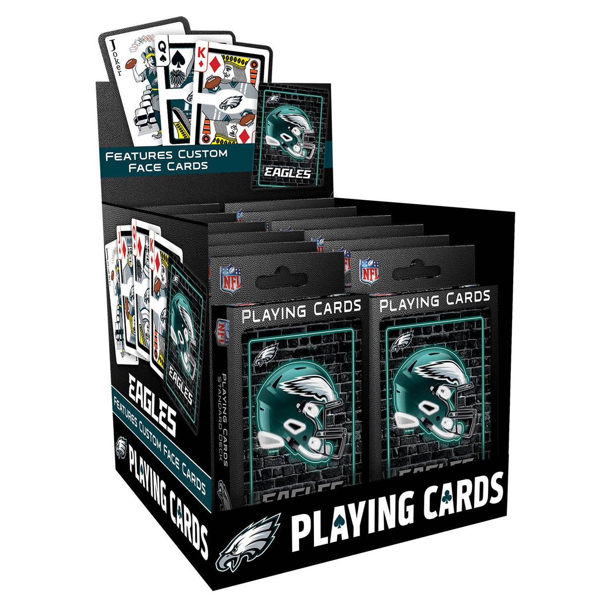 Philadelphia Eagles Neon-Styled Playing Cards - 54 Card Deck