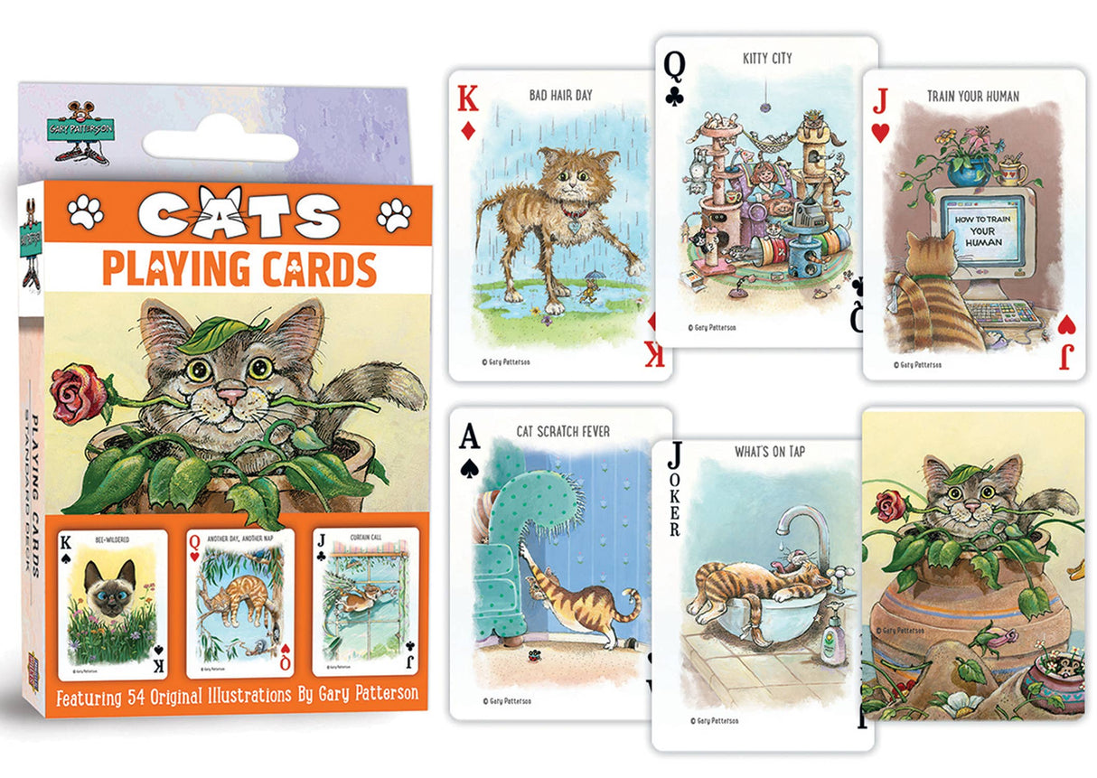 Cats Playing Cards