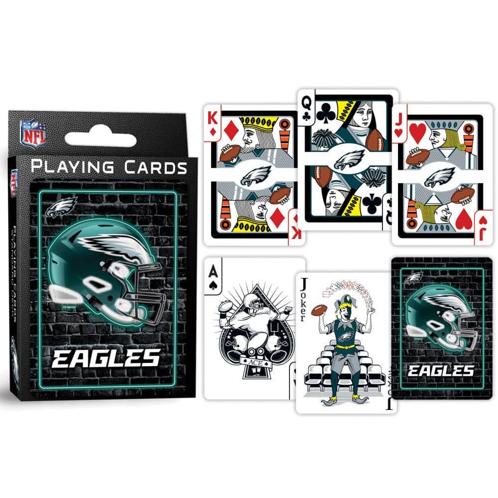 Philadelphia Eagles Neon-Styled Playing Cards - 54 Card Deck