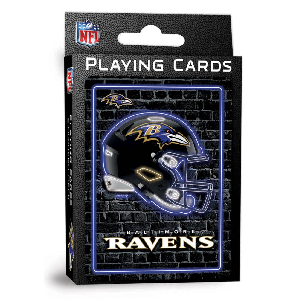 Baltimore Ravens Neon-Styled Playing Cards - 54 Card Deck