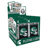 Michigan State Spartans Neon-Styled Playing Cards - 54 Card Deck
