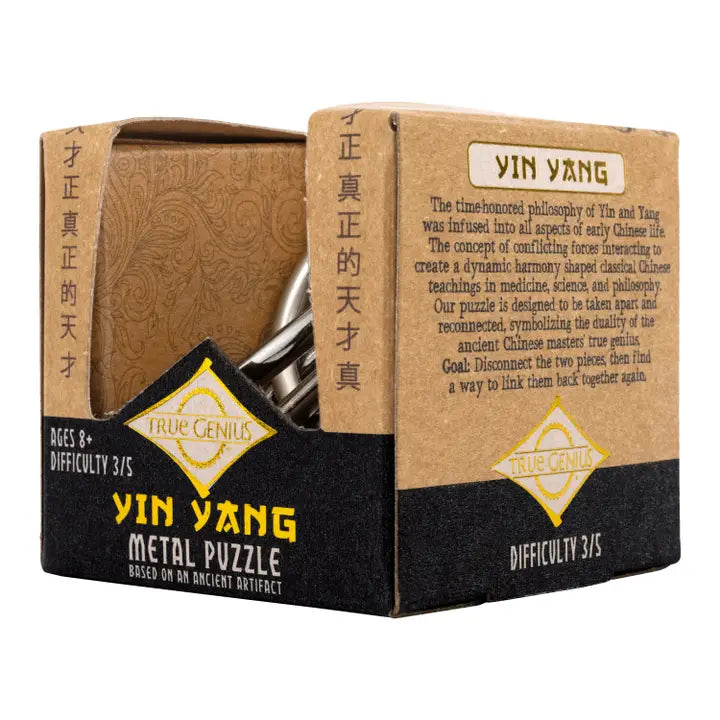 True Genius Yin Yang Metal Disentanglement Puzzle