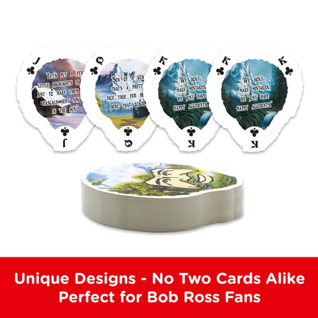 Bob Ross Shaped Playing Cards