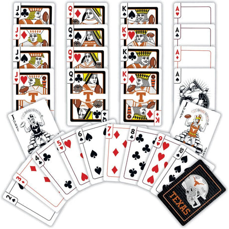 Texas Longhorns Neon-Styled Playing Cards - 54 Card Deck