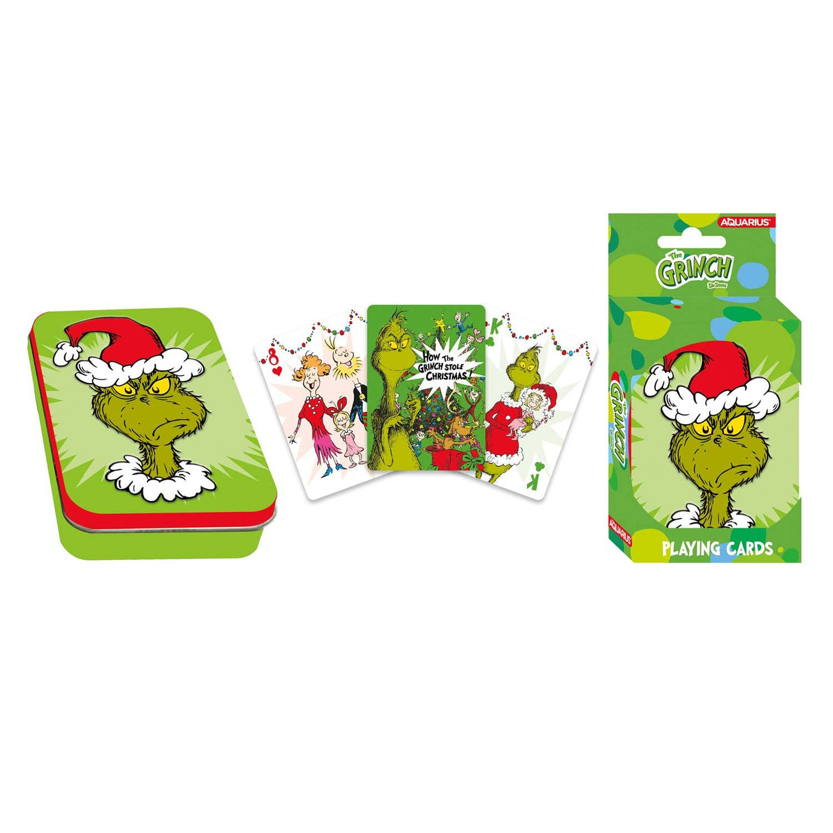 Grinch Playing Cards (Embossed Tin Gift Box Packaging)