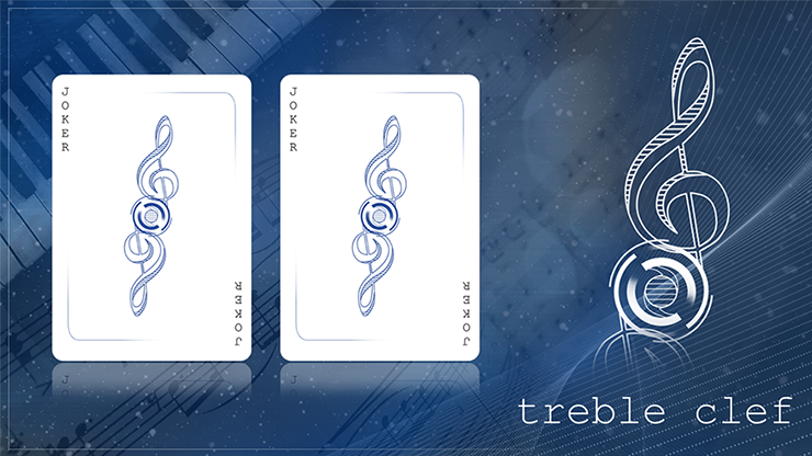 Treble Clef (Blue) Playing Cards