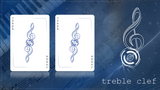 Treble Clef (Blue) Playing Cards