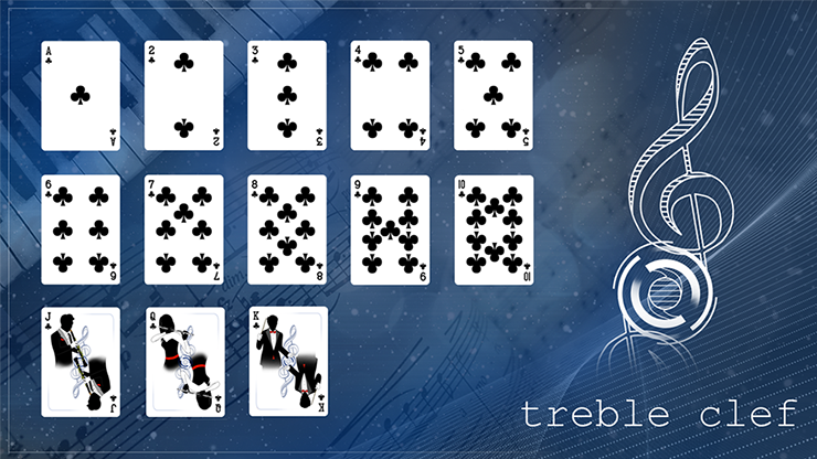 Treble Clef (Blue) Playing Cards
