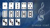 Treble Clef (Blue) Playing Cards