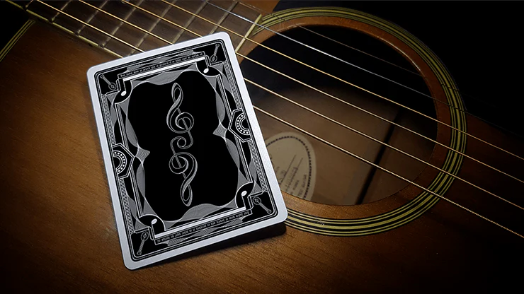 Treble Clef Black Playing Cards