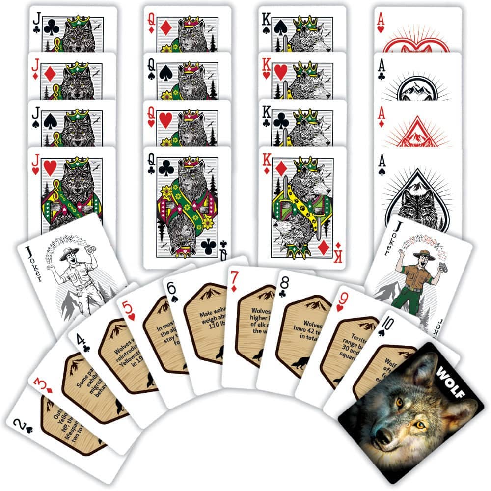 Wolf Playing Cards - 54 Card Deck
