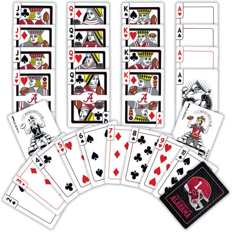 Alabama Crimson Tide Neon-Styled Playing Cards - 54 Card Deck