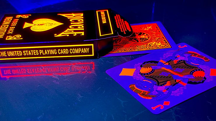 Bicycle Neon Solar-Orange Rider Back Playing Cards