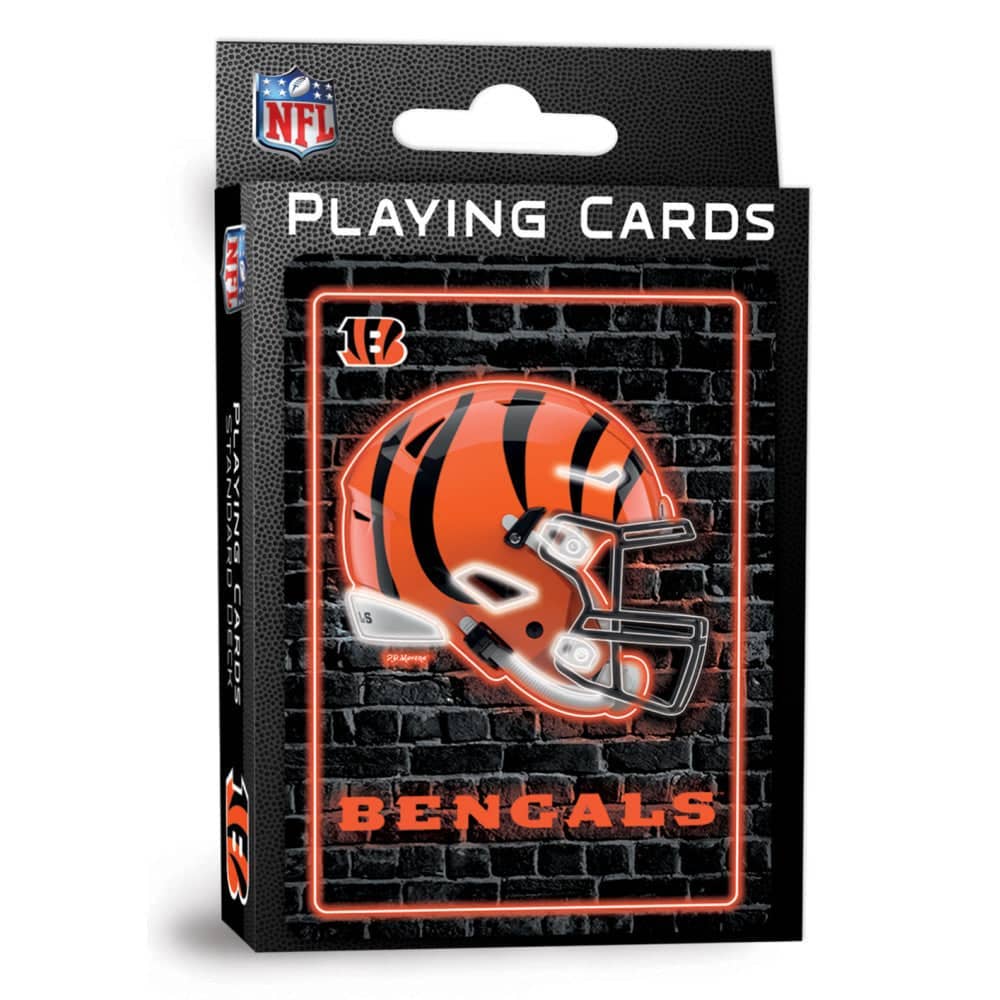 Cincinnati Bengals Neon-Styled Playing Cards - 54 Card Deck