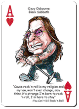 Rock n Roll Heroes Playing Cards