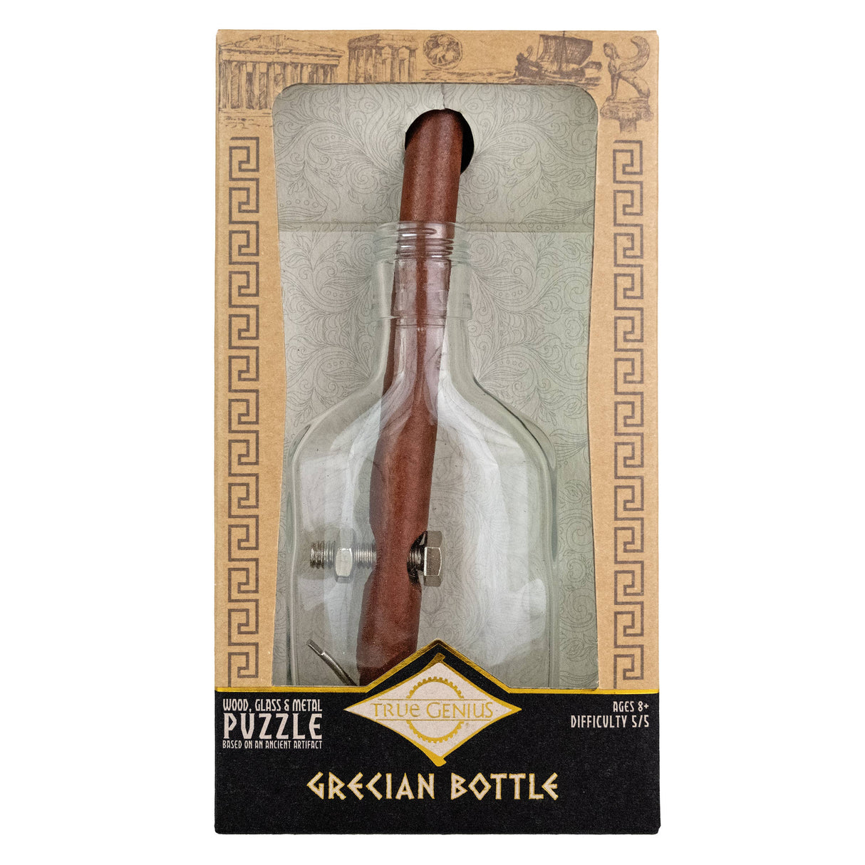 True Genius Grecian Bottle Glass Brain Teaser