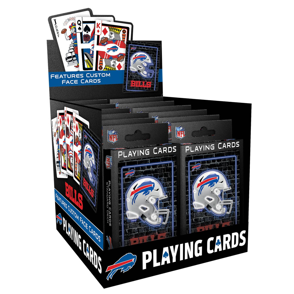 Buffalo Bills Neon-Styled Playing Cards - 54 Card Deck