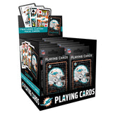Miami Dolphins Neon-Styled Playing Cards - 54 Card Deck