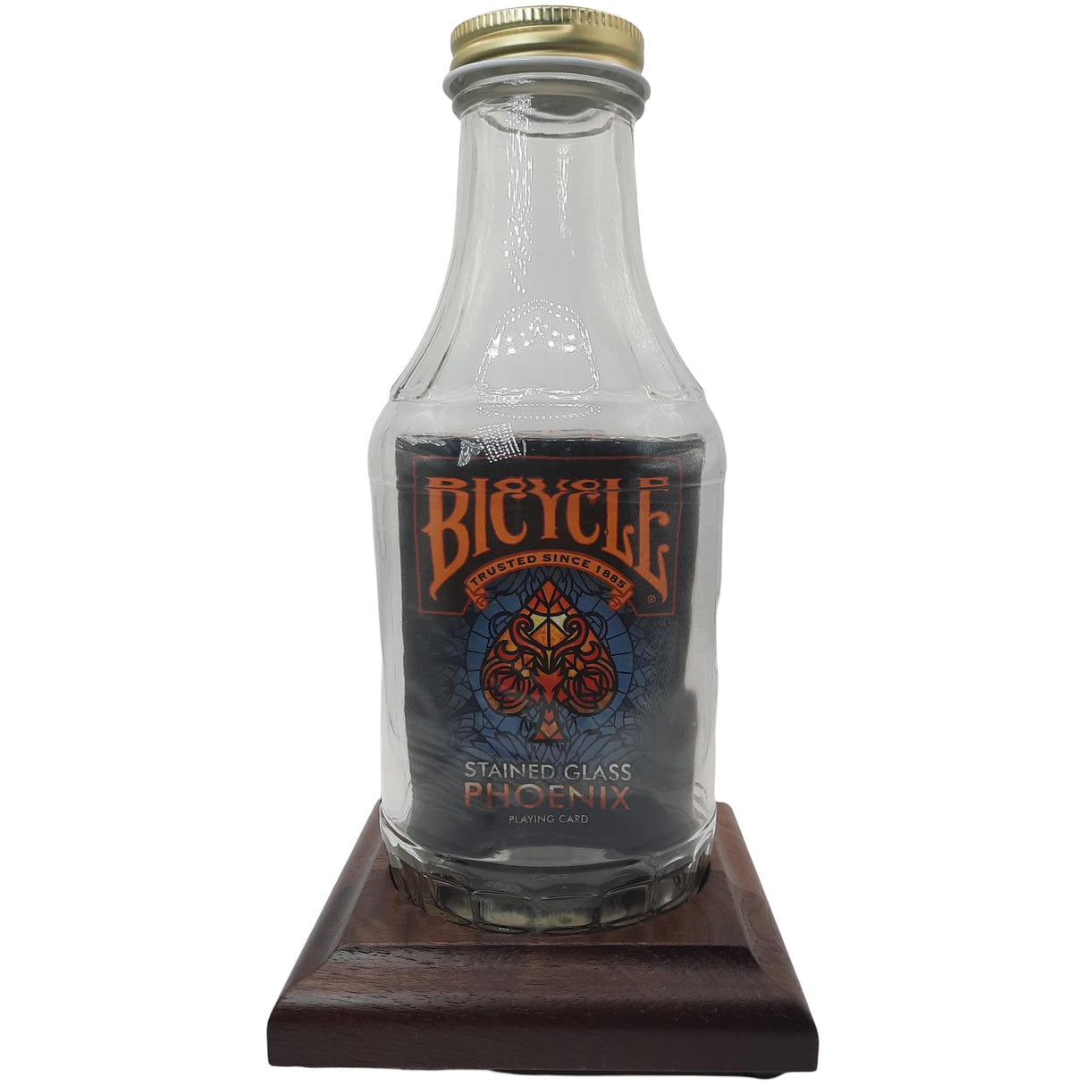 Impossible Bottle (Bicycle Stained Glass Phoenix Deck) created by Jeff Scanlan of Bottle Magic