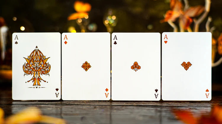 Amber Golden Morpho Playing Cards